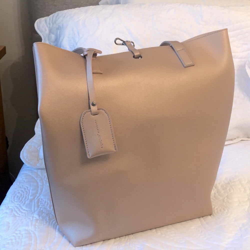 Vegan Leather Classy Shimmer Bucket Bag